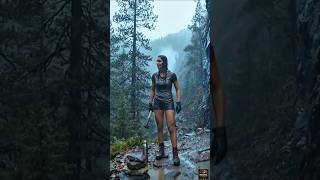 Built a hidden bunker deep inside the green rainy forest 🌧️🌿#survival #shorts