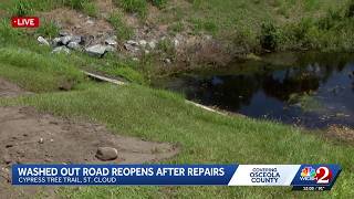 Washed out road reopens after repairs in Osceola County