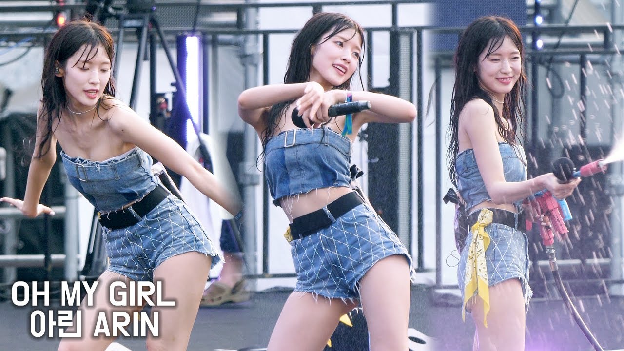 워터밤 오마이걸 아린 직캠 4K '살짝 설렜어' (OH MY GIRL ARIN) - YouTube