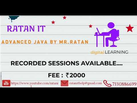 Advanced Java Tutorials || Advanced java by Mr.Ratan || Recorded Sessions || RATAN IT...