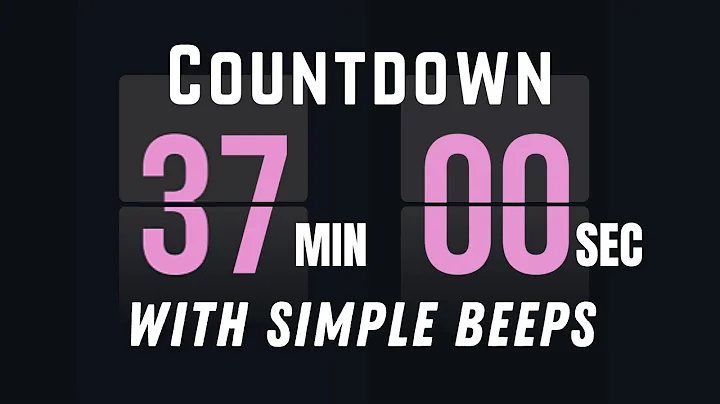 37 Minute Flip Clock Timer | Flip Sound Every Minute + Beeps | Countdown