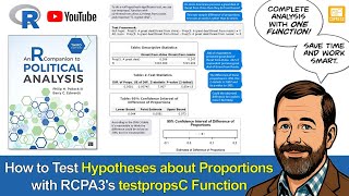 Testing Proportions with RCPA3 Package's testpropsC Function