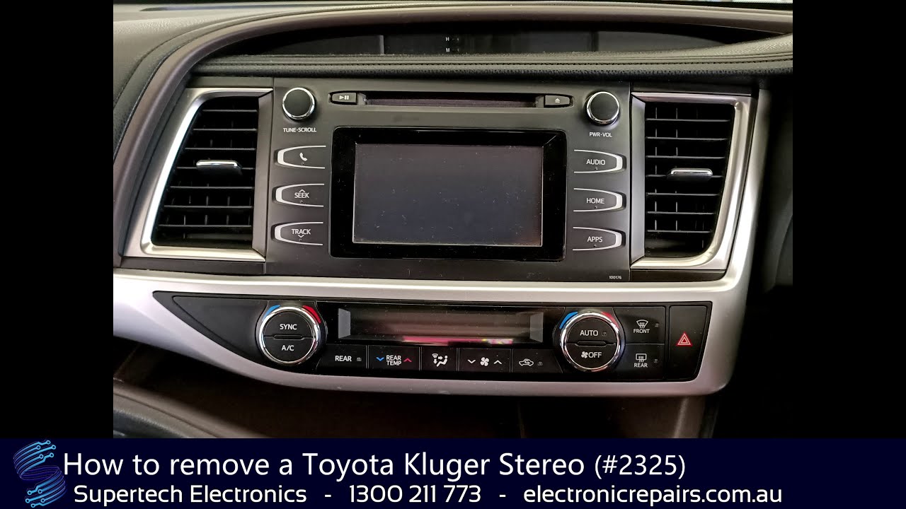 How to remove a Toyota Kluger Stereo (#2325) - YouTube
