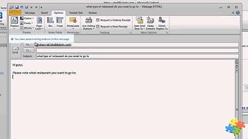 6. Outlook - Using the email voting functionality
