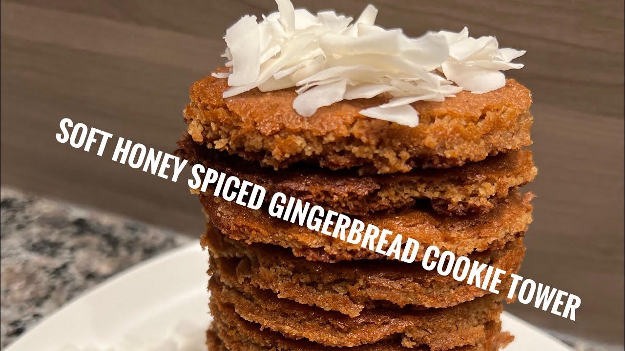 Soft Honey Spiced Gingerbread Cookie Tower