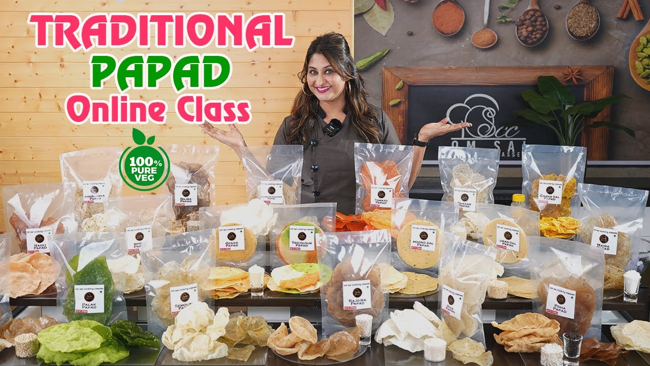 Traditional Papad Recipes Online Class ☎️ +91 8551 8551 04 +91 8551 8551 07  By Om sai Cooking Class