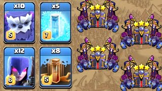Celebrity Easy Yeti Witch Attack With Freeze Spell & Earthquake!! 10 Yeti + 12 Witch + 5 Freeze + 8 Earthquake Wealth