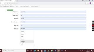 fee management system using html