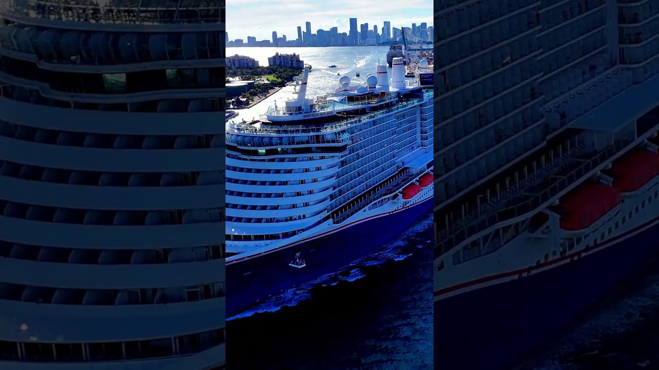 The Carnival Celebration making a grand exit from PortMiami! 🚢