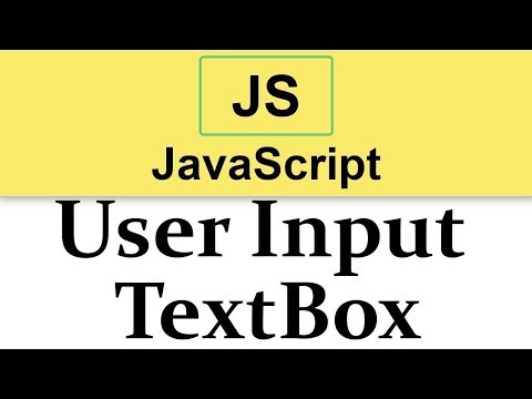 #20 Taking Input from user in JavaScript | TextBox  2019