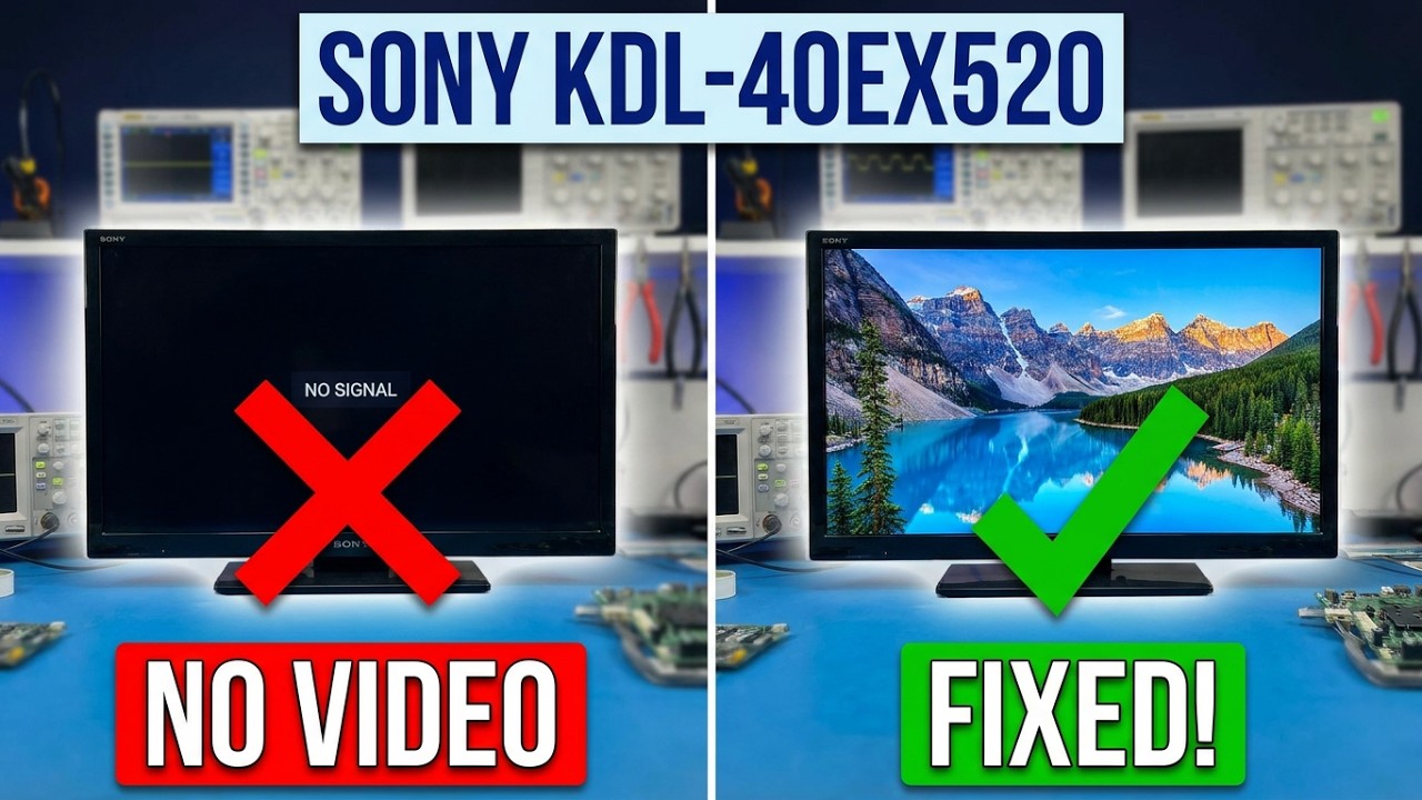 Fix Sony KDL-40EX520 No Video in All HDMI Inputs - YouTube