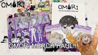 OMORI MERCH HAUL UNBOXING!!! (omori walkthrough, art book and more!)
