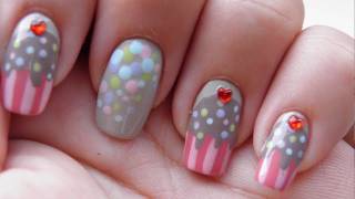 nail cupcake cupcakes tutorial nails manicure