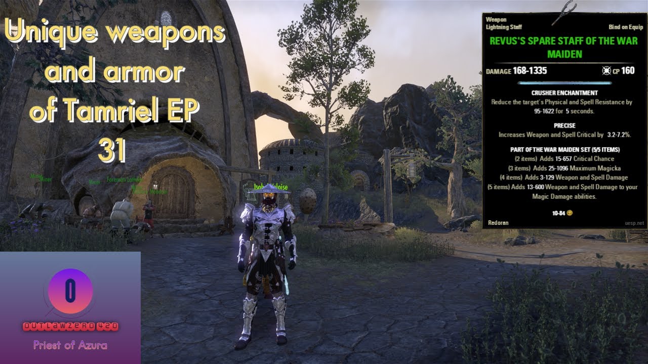 Unique Weapons and Armors of Tamriel EP 31 REVUS'S SPARE STAFF OF THE