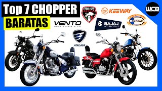 TOP 7 Motos CHOPPER BARATAS en México 🇲🇽 | BAJA CILINDRADA | 2024