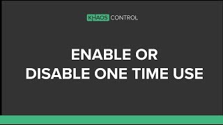 Enable or Disable the One Time Use Setting Against a Keycode
