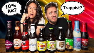 German & American Try EVERY TYPE of BELGIAN BEER for the First Time!  *Unexpected*