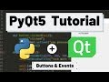 PyQt5 Tutorial - Buttons and Events (Signals)