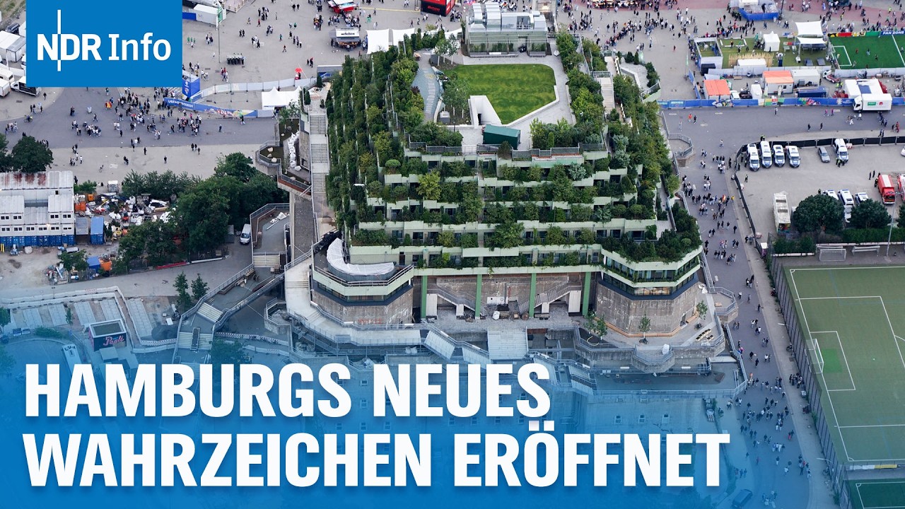 Grüner Bunker in Hamburg eröffnet: Vom grauen Koloss zur grünen Oase auf St. Pauli | NDR Info