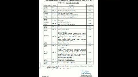ICSE & ISC Semester-2 Revised Timetable ||