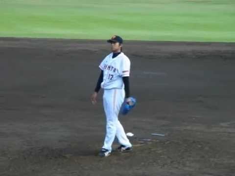 20120826　G球場　対立教大学　６回　東野登板（投球練習）