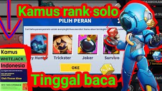 TINGGAL BACA 100 % ANTI MAGANG KAMU WHITEJACK - KHUSUS RANK SOLO || GAMEPLAY WHITEJACK SUPER SUS