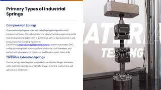 Choosing the Right Springs for Industrial Applications