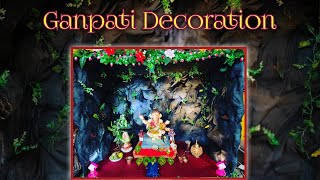 Home Ganesh Decoration | #decoration #cave #idea #homemade #ganpati #ganesh