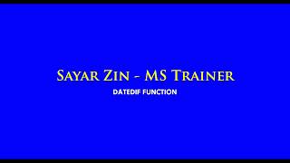 How to use Datedif Function in Google Sheet (Burmese Version) screenshot 5
