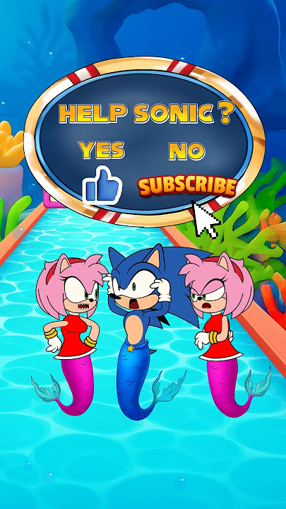 POV Perfect Puzzle Challenge - Mermaid Love Triangle Drama – Sonic, Amy & Shadow #sonicthehedgehog