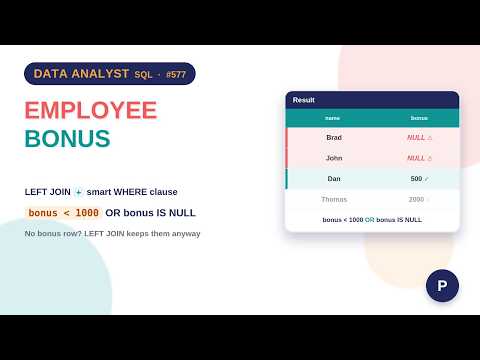 Data Analyst SQL: LEFT JOIN + NULL Check Together (LeetCode 577)