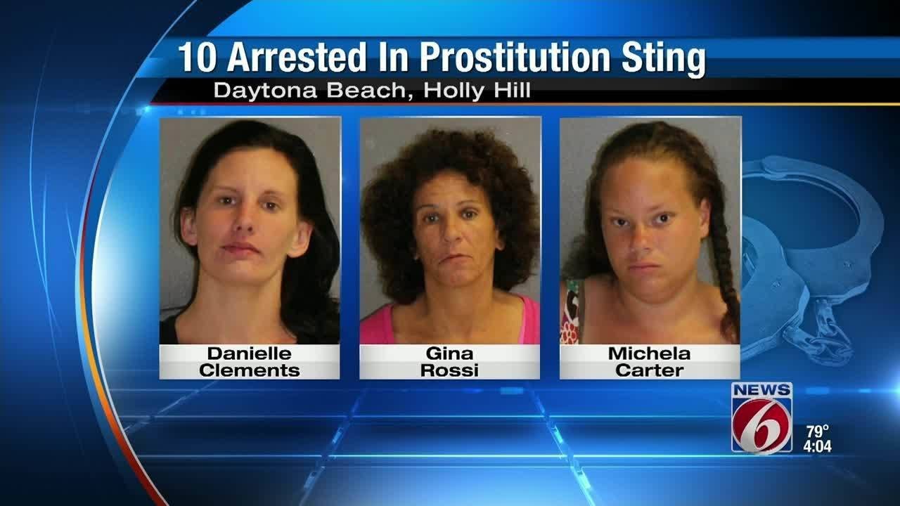 10 arrested in prostitution sting.