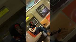 Man Takes Off Shoes And Socks On Subway And Starts Rubbing Feet