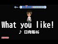 日向坂46『What you like! 』 男性キー ー4