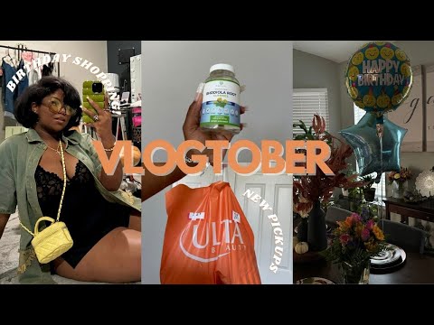 Vlogtober Day 4! Birthday Shopping, Protein Pickup Haul, Grwm For Church, New Skincare