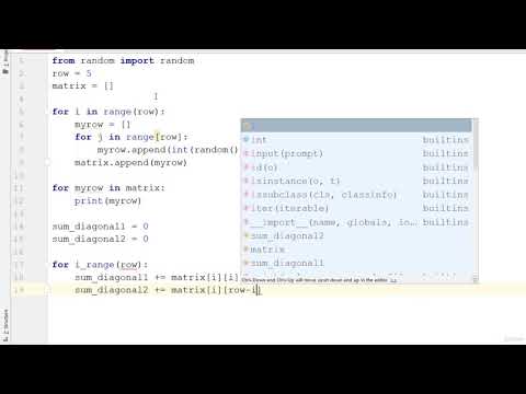 64  Practice 59  How to sum diagonals of a Matrix