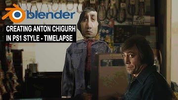 Creating Anton Chigurh in PS1 Style - No Country for Old Men - Timelapse