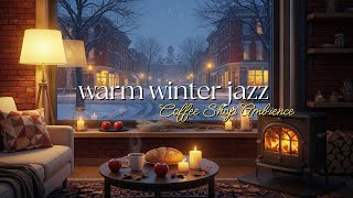 RELAXING WINTER JAZZ PLAYLIST | LONG COZY JAZZ FOR SNOWY DAYS | CAFE VIBES ❄️🎼