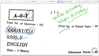 JKBOSE CLASS 10TH ENGLISH PAPER 2023 (SET 9300-Y) SOLVED - SOFT ZONE screenshot 3
