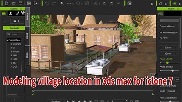 how to modeling village location in 3ds max for i clone 7 tutorial in Urdu