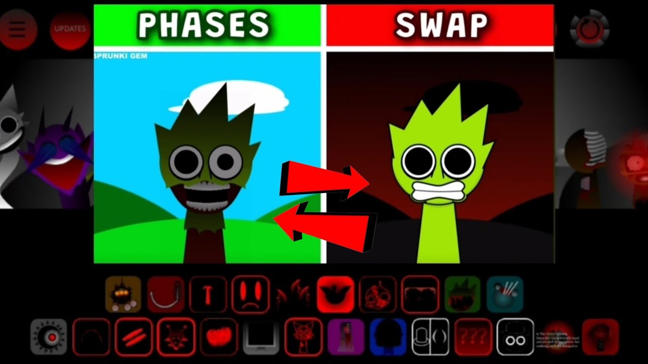 Sprunki Normal And Phase  But Their Damages Have Been Swapped  new mod sprunki All Characters