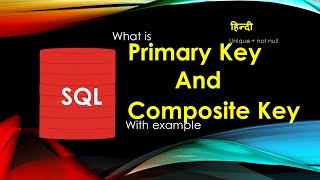 Keys in DBMS | Primary Key | Composite key |DBMS  Tutorial for beginners
