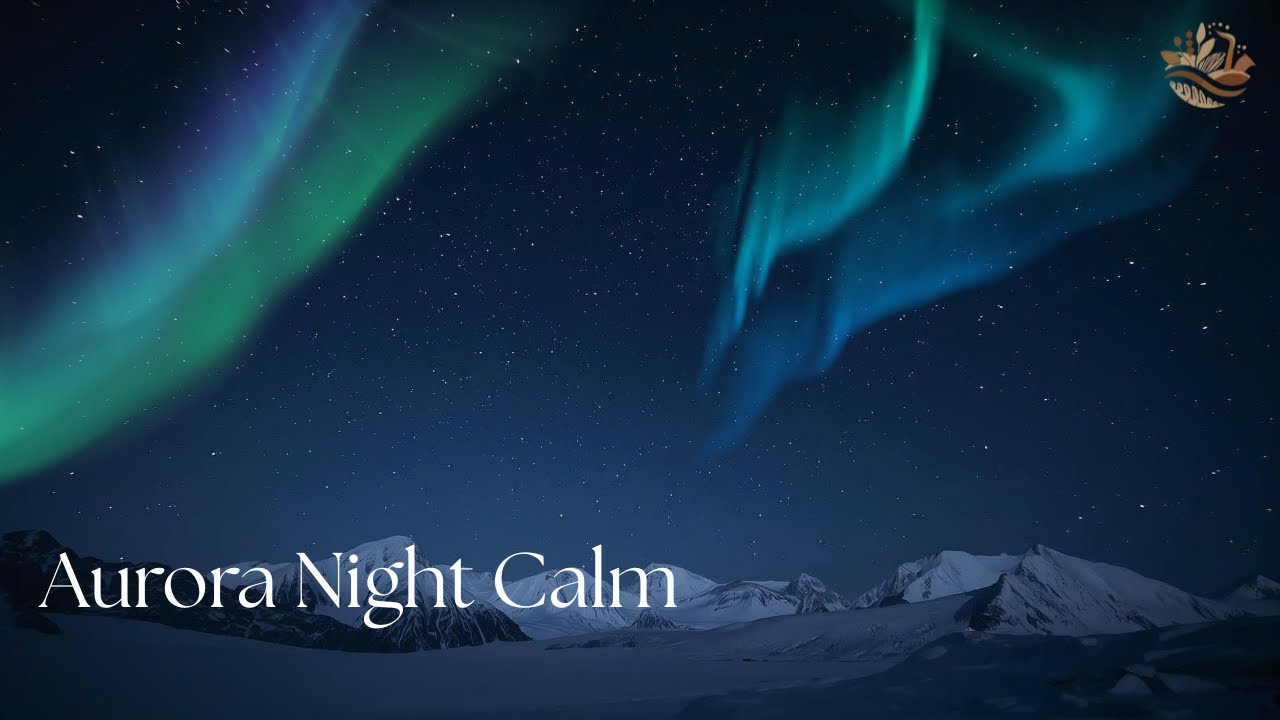 Aurora Borealis Under a Starry Winter Sky ❄️ | Lofi Jazz Night Ambience (4K)