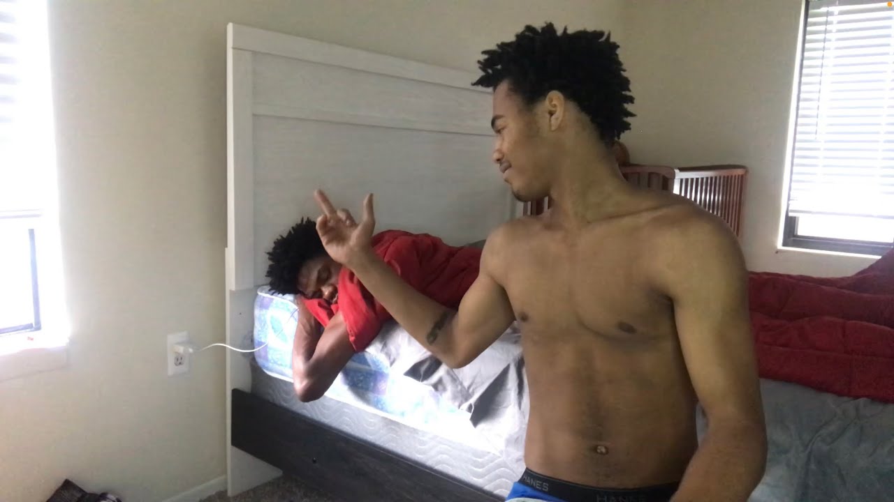 Trying to wake my brother up with the wood(PRANK GONE WRONG)!!!!!