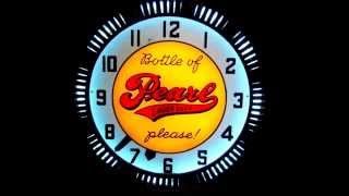 Restored Pearl Beer mirror neon motion spinner clock sign