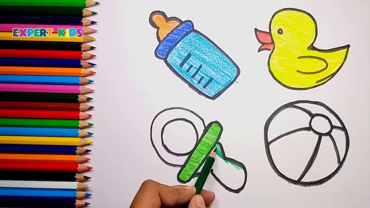 Drawing toys Simple Coloring for children kids, Babies, Girls And