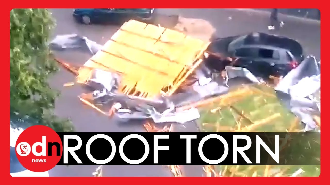 Hail and Thunder Storms BATTER France, Felling Trees and Tearing Rooves from Buildings