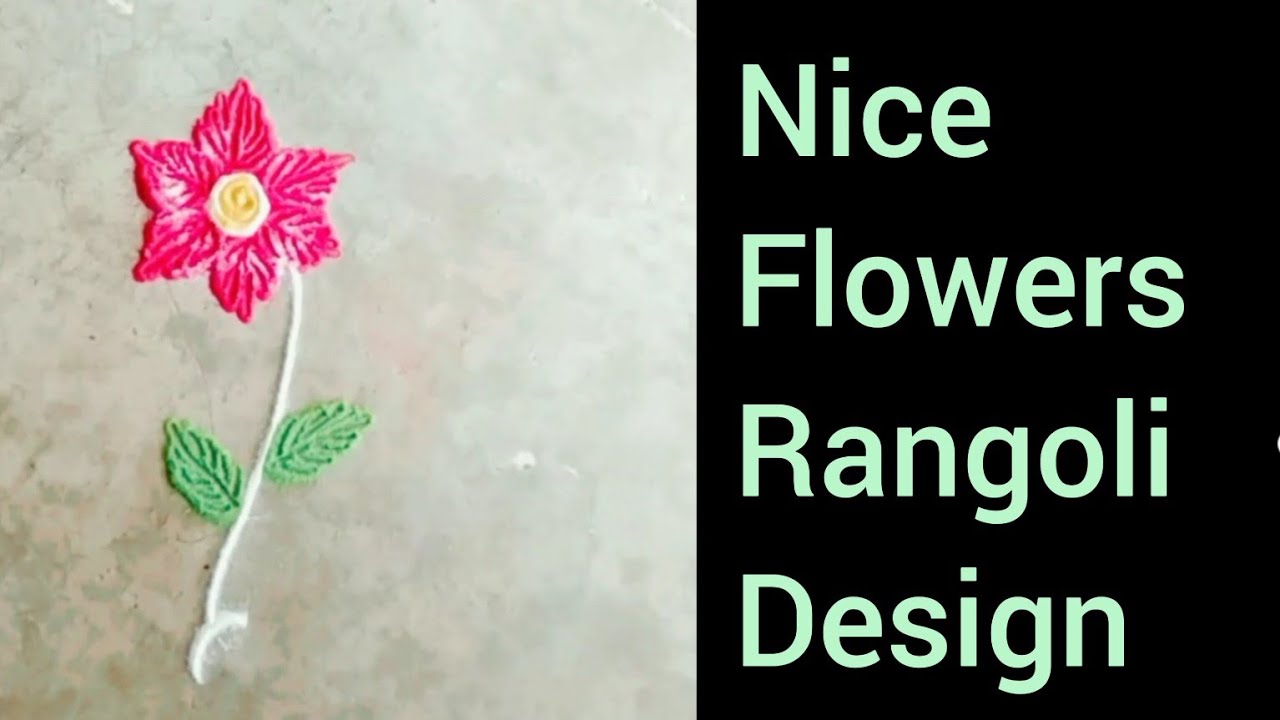 Nice Flowers Rangoli Designs and beautiful Colours full Rangoli Designs ...
