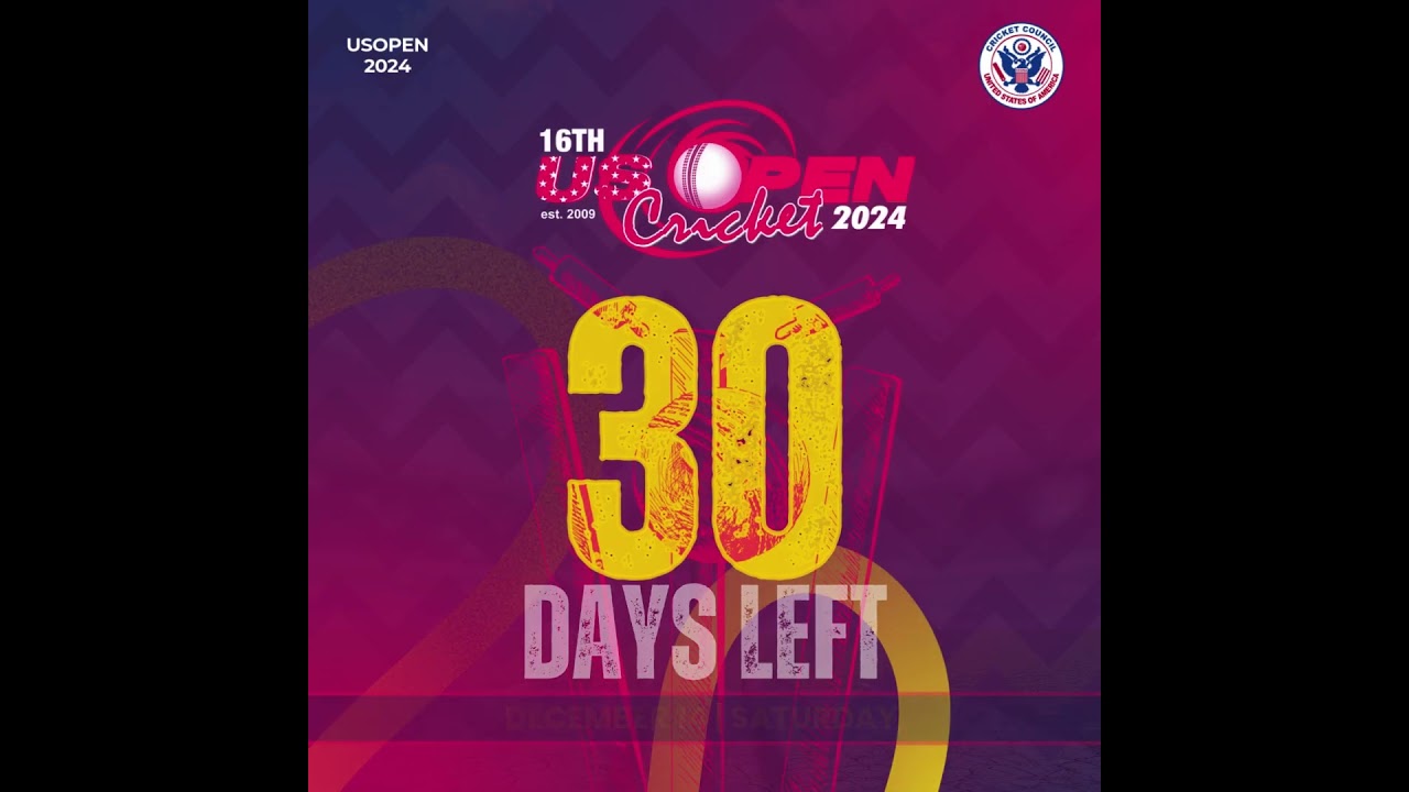 𝐂𝐨𝐮𝐧𝐭𝐝𝐨𝐰𝐧 𝐭𝐨 𝐭𝐡𝐞 𝐔𝐒 𝐎𝐩𝐞𝐧 𝐂𝐫𝐢𝐜𝐤𝐞𝐭 𝟐𝟎𝟐𝟒: 𝐎𝐧𝐥𝐲 𝟑𝟎 𝐃𝐚𝐲𝐬 𝐋𝐞𝐟𝐭!