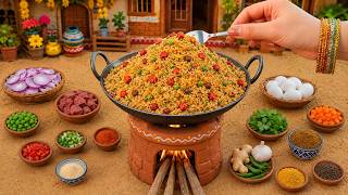 MUTTON FRIED RICE | Delicious Miniature Cooking Eggs Fried Rice by Miniature Village Cooking